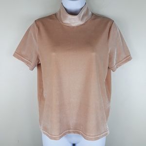 Madewell| Velvet Mock Neck Crop Top (A306)